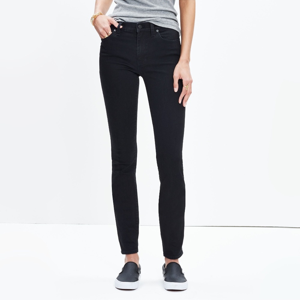 Madewell | 9" High-Rise Skinny Jeans in Black Sea size 31